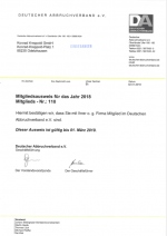 Mitgliedsausweis Deutscher Abbruchverband